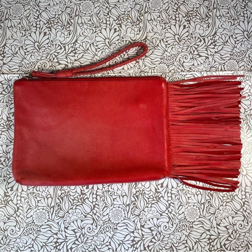 Jacquie Aiche Fringed Leather Clutch